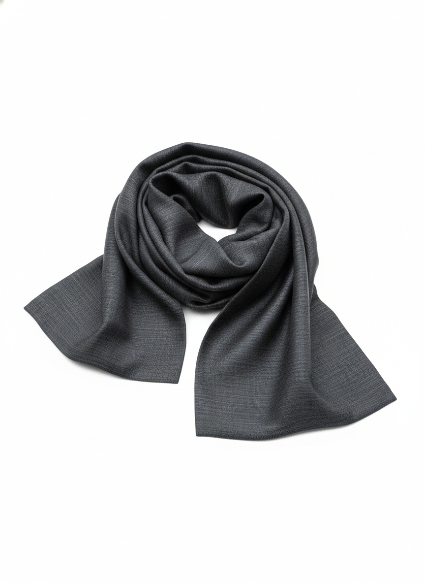 Monochrome Silk-Cotton Ascot